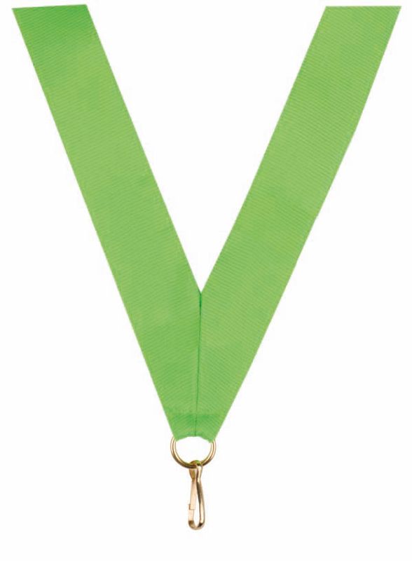 Fluoro Neon Green Ribbon Gold