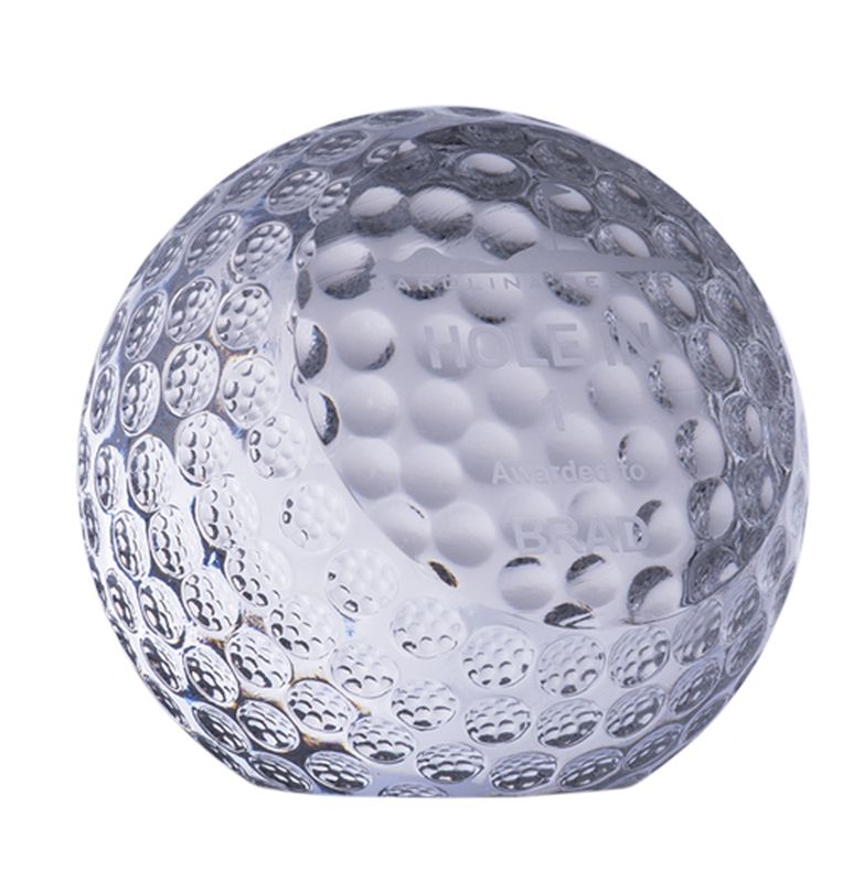 Golf Crystal Trophy 100mm