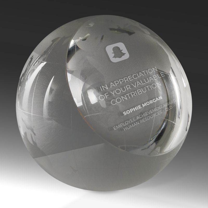 Crystal Globe Paperweight Crystal Award 95mm