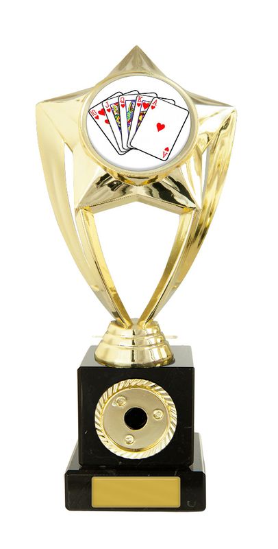 Plastic Poker Theme on Base Trophy 170mm