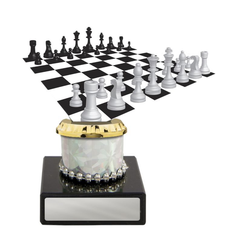 Chess Figurine on Column Trophy 120mm