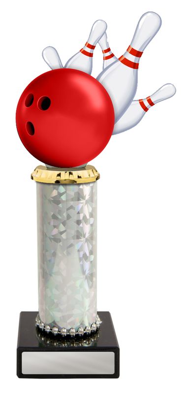 Ten Pin Bowling Acrylic Trophy 166mm