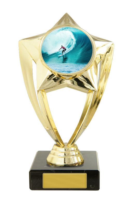 Plastic Surfing Theme on Base Trophy 170mm