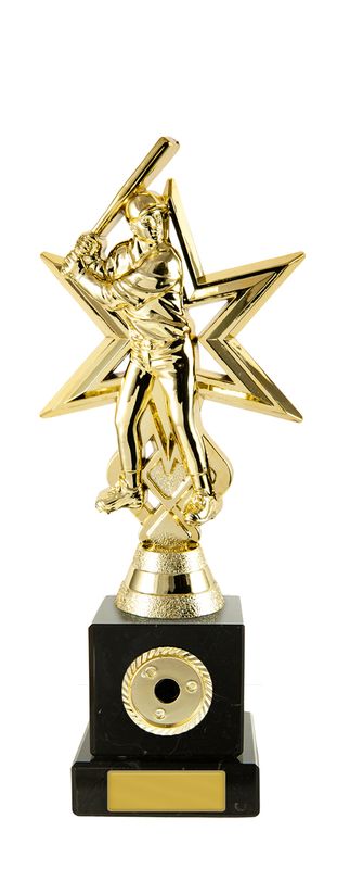 Baseball Figure Male on Column Trophy 235mm