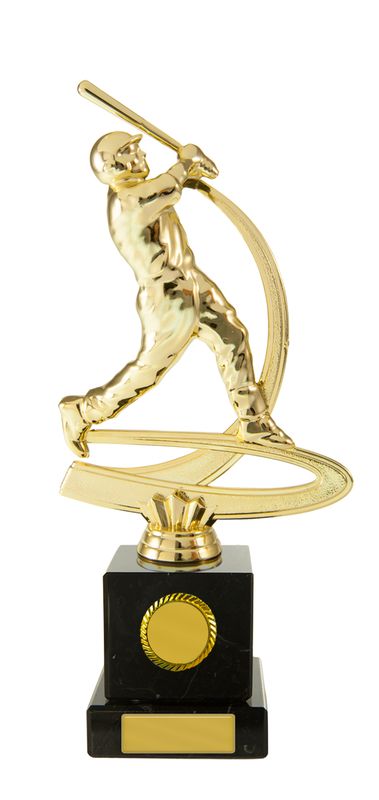 Baseball Figure Male on Column Trophy 220mm